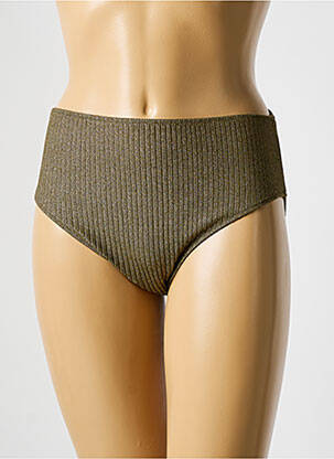 Bas de maillot de bain effet matière satinée culotte vert MARIE JO femme