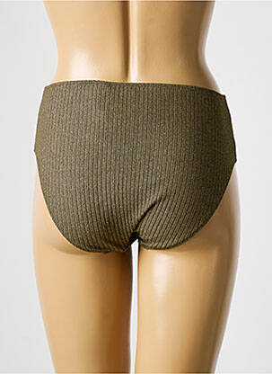 Bas de maillot de bain effet matière satinée culotte vert MARIE JO femme