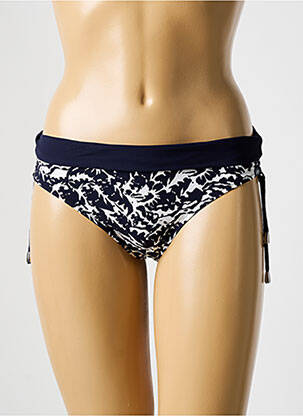 Bas de maillot de bain imprimé fantaisie culotte bleu LIDEA femme