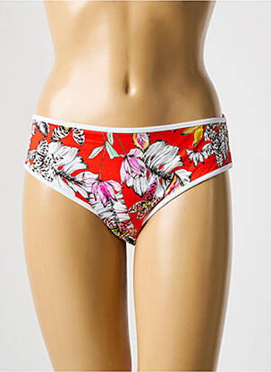 Bas de maillot de bain imprimé fleurs culotte rouge FREYA femme