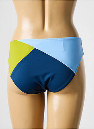 Bas de maillot de bain effet matière satinée culotte bleu LIDEA femme