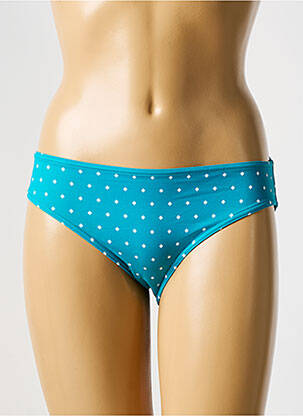 Bas de maillot de bain tissage satiné culotte bleu FREYA femme