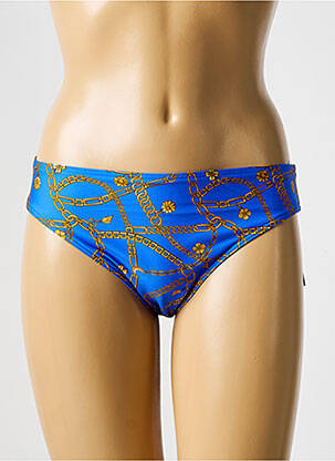 Bas de maillot de bain effet matière satinée culotte bleu PRIMA DONNA femme