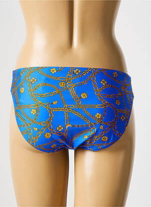 Bas de maillot de bain effet matière satinée culotte bleu PRIMADONNA femme