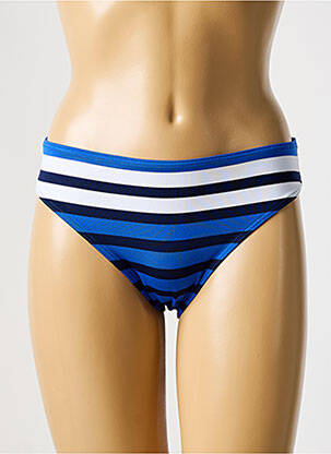 Bas de maillot de bain effet matière satinée culotte bleu PRIMADONNA femme