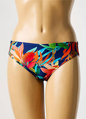 Bas de maillot de bain imprimé tie and dye culotte bleu LIDEA femme