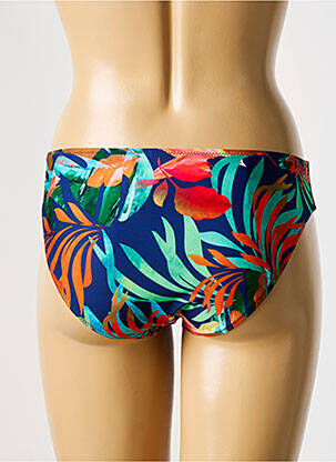 Bas de maillot de bain imprimé tie and dye culotte bleu LIDEA femme
