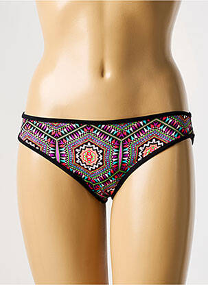 Bas de maillot de bain effet matière satinée culotte noir FREYA femme