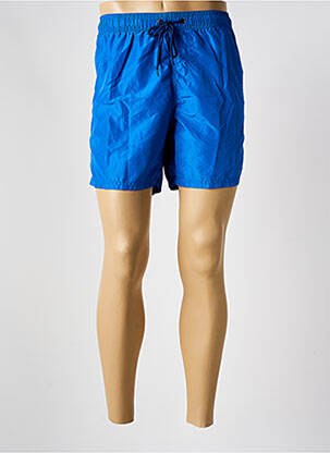 Short de bain effet matière satinée bleu SCUBA homme