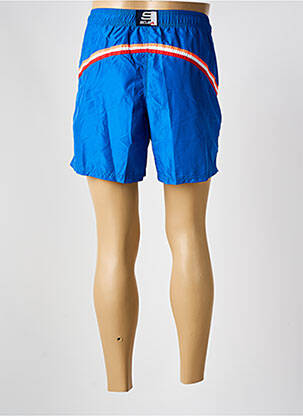 Short de bain effet matière satinée bleu SCUBA homme