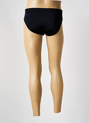 Slip de bain effet matière satinée noir WAVEBREAKER homme