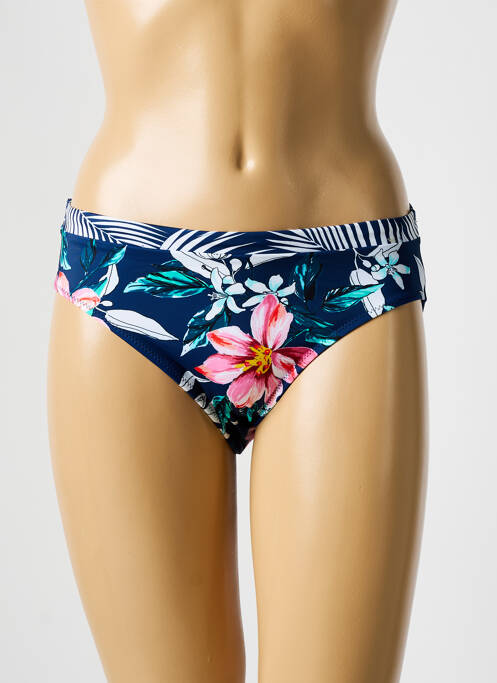 Bas de maillot de bain imprimé tie and dye culotte bleu FANTASIE femme
