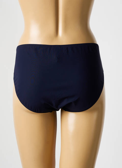 Bas de maillot de bain effet matière satinée culotte bleu LIDEA femme