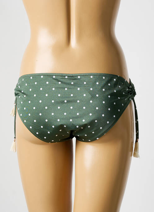 Bas de maillot de bain effet matière satinée culotte vert WATERCULT femme