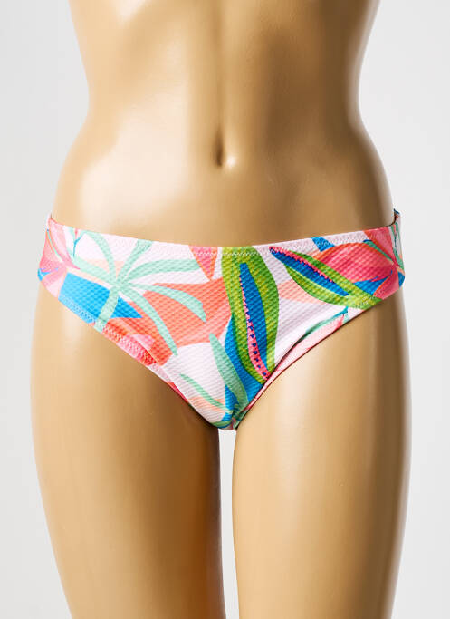 Bas de maillot de bain imprimé fleurs culotte blanc MARIE JO femme