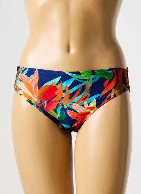 Bas de maillot de bain imprimé tie and dye culotte bleu LIDEA femme