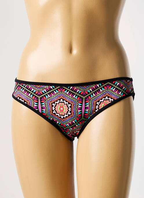Bas de maillot de bain effet matière satinée culotte noir FREYA femme