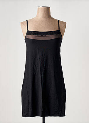 Top/caraco effet matière satinée noir AVET femme