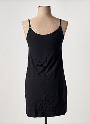 Top/caraco effet matière satinée noir AVET femme