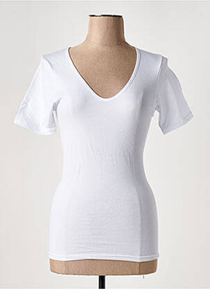 Top/caraco tissage jersey blanc AVET femme