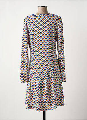 Robe mi-longue manches longues manches longues bleu MD'M femme