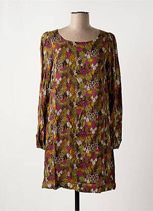Robe courte manches longues manches longues marron LOLA ESPELETA femme