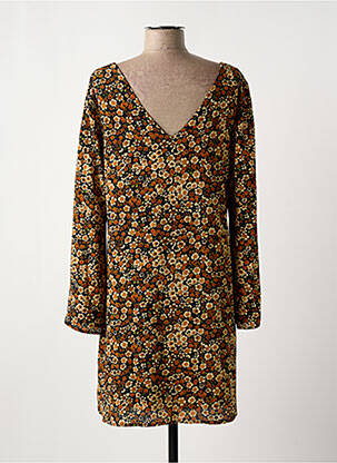 Robe courte coupe fluide manches longues noir MOLLY BRACKEN femme