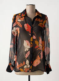 Chemisier imprimé fleurs manches longues noir MOLLY BRACKEN femme