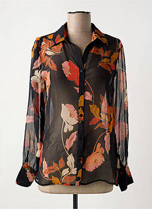 Chemisier imprimé fleurs manches longues noir MOLLY BRACKEN femme