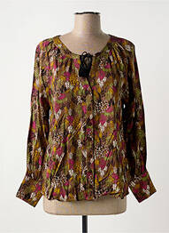 Chemisier imprimé fleurs manches longues marron LOLA ESPELETA femme
