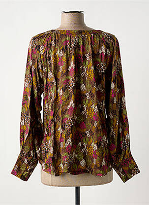 Chemisier imprimé fleurs manches longues marron LOLA ESPELETA femme