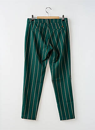 Pantalon chino fermeture zippée sous rabat boutonné taille normale vert FREEMAN T.PORTER femme
