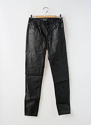 Pantalon slim taille haute taille haute noir LOIS femme