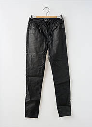 Pantalon slim tissage enduit taille haute noir LOIS femme