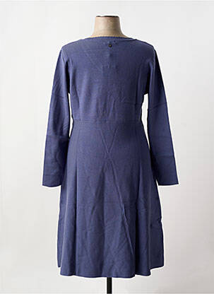 Robe pull col v manches longues bleu SHEEGO femme