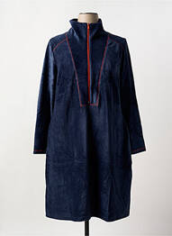 Robe mi-longue manches longues manches longues bleu SHEEGO femme