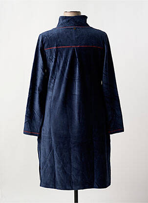 Robe mi-longue manches longues manches longues bleu SHEEGO femme