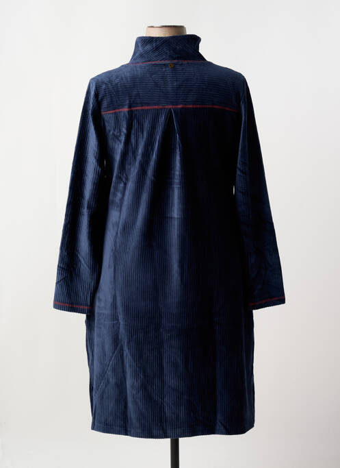 Robe mi-longue manches longues manches longues bleu SHEEGO femme