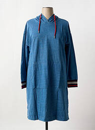 Robe pull coupe droite manches longues bleu SHEEGO femme