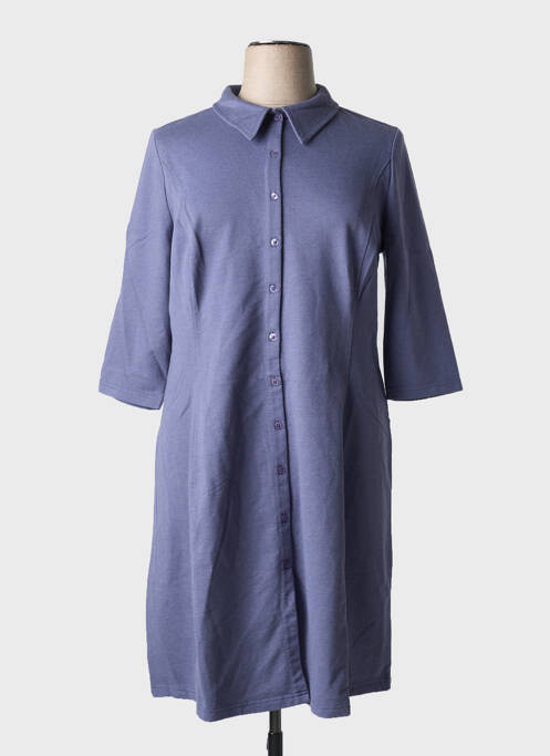 Robe mi-longue manches 3/4 manches 3/4 bleu SHEEGO femme
