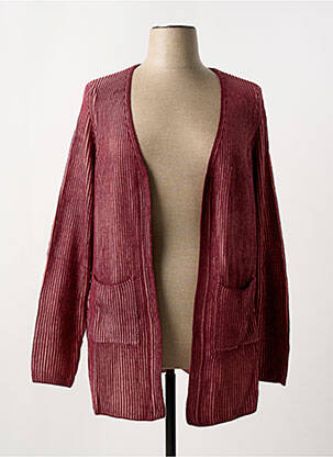 Gilet manches longues stretch rose SHEEGO femme