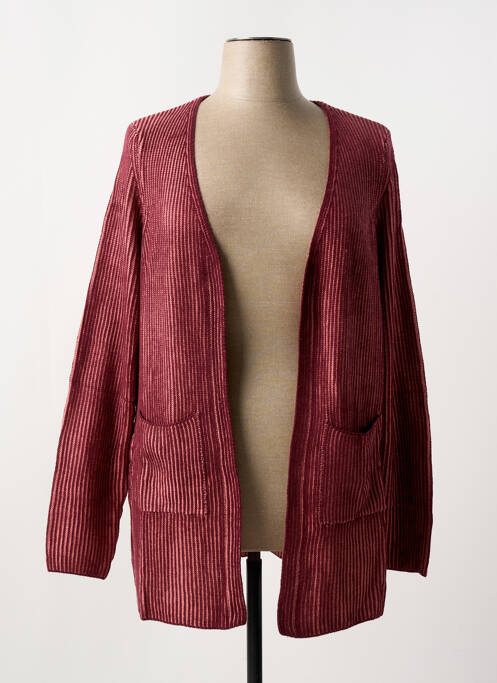 Gilet manches longues stretch rose SHEEGO femme