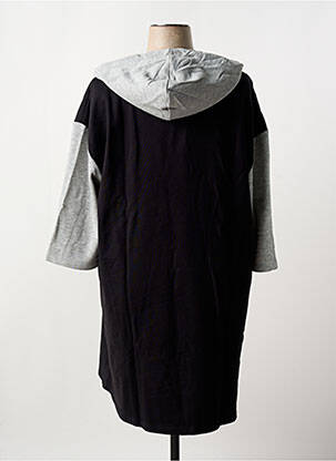 Robe mi-longue manches longues manches longues noir SHEEGO femme