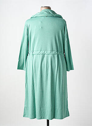 Robe mi-longue manches longues manches longues vert SHEEGO femme