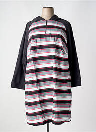 Robe mi-longue manches longues manches longues noir SHEEGO femme