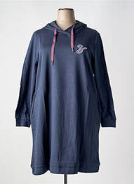 Robe mi-longue manches longues manches longues bleu SHEEGO femme
