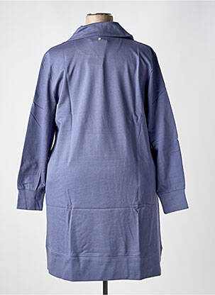 Robe mi-longue manches longues manches longues bleu SHEEGO femme