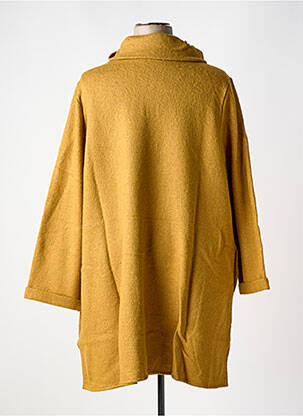 Manteau long coupe droite sans capuche jaune SHEEGO femme