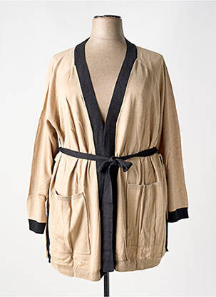 Gilet manches longues beige SHEEGO pour femme