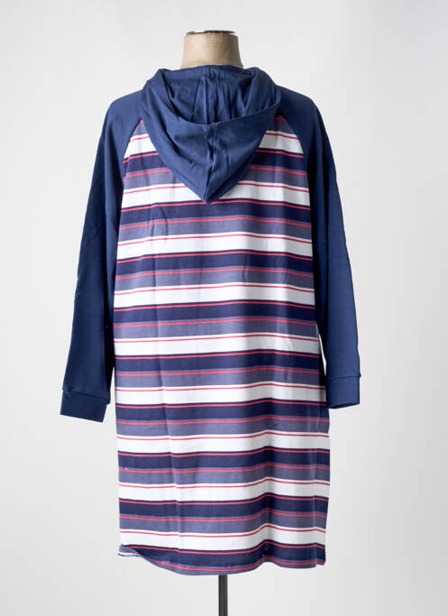 Robe mi-longue manches longues manches longues bleu SHEEGO femme